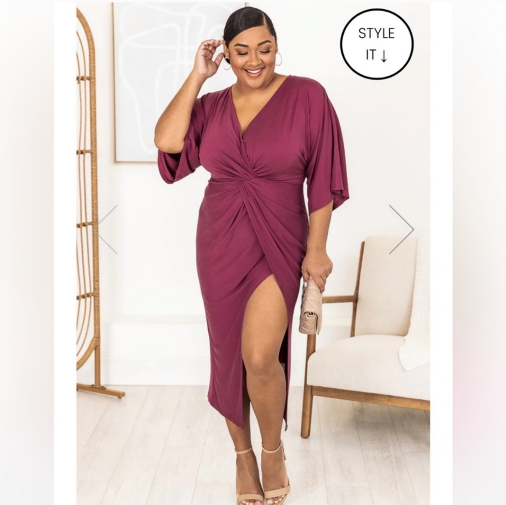 Pink Lily Can't Be Outdone Twist Dress